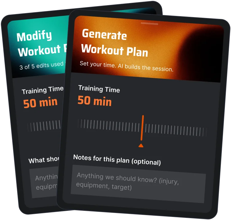 AI-generated daily adaptive workout plan tailored to your fitness goals